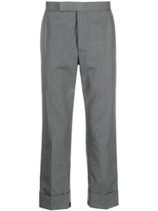 Thom Browne pantalon de costume en sergé à coupe courte - Gris