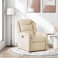 Fauteuil verstelbaar stof crmekleurig
