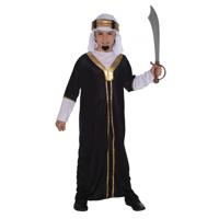 Sultan/Arabieren verkleed kostuum voor kinderen - zwart - Carnavalskleding - Aladin Sultan/Arabieren verkleed kostuum voor kinderen - zwart - Carnavalskleding - Aladin