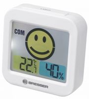 Bresser thermo/hygrometer MyTime Smile 8 x 3 x 7,7 cm wit - thumbnail