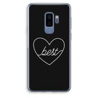 Best heart black: Samsung Galaxy S9 Plus Transparant Hoesje - thumbnail