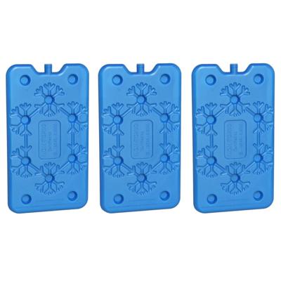 Gerimport Koelelementen plat - 3x stuks - 400 ml - 14 x 24 cm - blauw - kunststof Gerimport Koelelementen plat - 3x stuks - 400 ml - 14 x 24 cm - blauw - kunststof