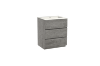 Storke Edge staand badmeubel 65 x 52 cm beton donkergrijs met Mata enkele wastafel in solid surface - thumbnail