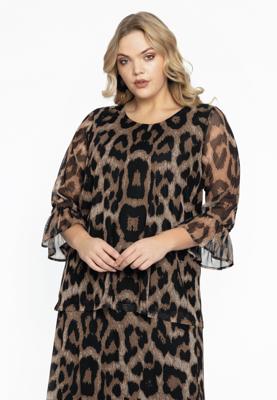 Yoek Shirt A-lijn | Bruin | Maat 46/48