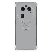 OPPO Find X6 Stevig | Bumper Hoesje | Grijs Baby Olifant