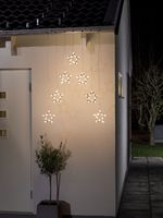 Lichtgordijn voor buiten - 7 sterren - 70 LEDs - Warm wit - 0.7 meter - Kerstverlichting - thumbnail