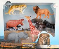 Animal World wilde dieren olifant/leeuw/tijger/gorilla/giraffe/nijlpaard