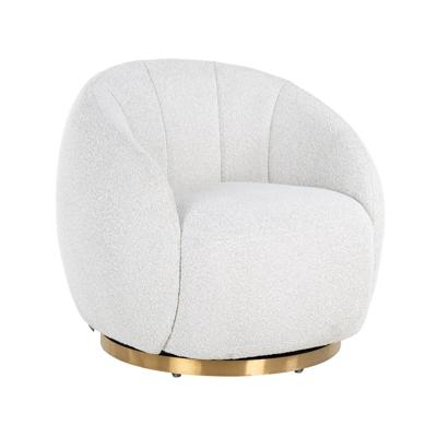 Draaifauteuil Jago White Bouclé