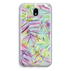 Tropical Palms Blue: Samsung Galaxy J5 (2017) Transparant Hoesje