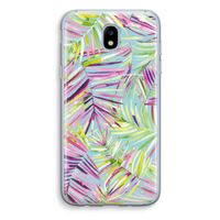 Tropical Palms Blue: Samsung Galaxy J5 (2017) Transparant Hoesje