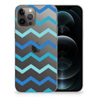 iPhone 12 Pro Max | TPU bumper | Zigzag Blauw