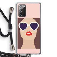 Red lips: Samsung Galaxy Note 20 / Note 20 5G Transparant Hoesje met koord