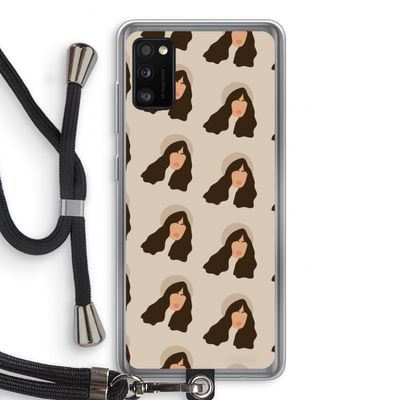 Bonjour mon amour: Samsung Galaxy A41 Transparant Hoesje met koord
