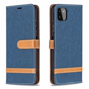 iPhone 11 Pro hoesje - Bookcase - Pasjeshouder - Portemonnee - Vintage - Stof - Kunstleer - Donkerblauw