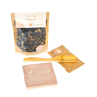 Giftset Tegeltje 'Super Mama'
