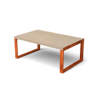 Livinu tafel cortenstaal met hout 1500x1500x290 mm - Geroba