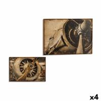 Canvas Vliegtuig 90 x 3 x 60 cm (4 Stuks)