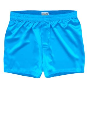 Zijden Boxershort inSilk Collection, Kleur Lichtblauw, Maat Extra Large