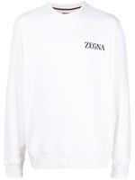 Zegna sweat à logo poitrine imprimé - Tons neutres