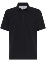 Brunello Cucinelli chemise en coton à boutonnière - Noir