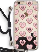 Chicks before dicks: iPhone 6 / 6S Transparant Hoesje met koord