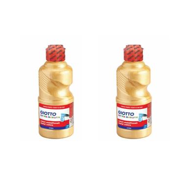 Giotto Hobby verf - 2x - goud metallic - 250 ml - plakkaatverf - knutselen - schilderen