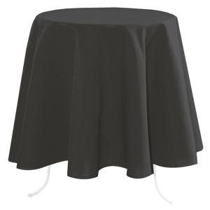 Stof Textiles Tafelkleed rond - D180 cm - donkergrijs - Eettafel tafellakens - polyester
