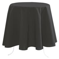 Stof Textiles Tafelkleed rond - D180 cm - donkergrijs - Eettafel tafellakens - polyester