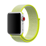 Sport Loop nylon bandje - Neon groen - Geschikt voor Apple Watch 38mm / 40mm / 41mm - thumbnail