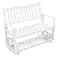 Tuinbank met Zachte Glijbeweging Weerbestendige Schommelbank 2-Zitsbank Houten Bank tot 225 kg Belastbaar 126 x 68 x 100 cm