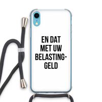 Belastinggeld: iPhone XR Transparant Hoesje met koord