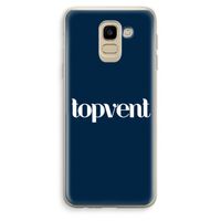 Topvent Navy: Samsung Galaxy J6 (2018) Transparant Hoesje