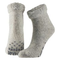 Wollen huis sokken anti-slip voor meisjes grijs maat 27-30 27/30  - - thumbnail