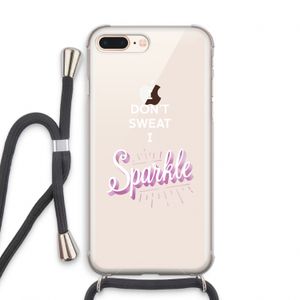 Sparkle quote: iPhone 7 PLUS Transparant Hoesje met koord