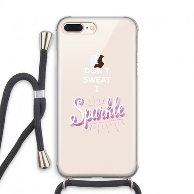 Sparkle quote: iPhone 7 PLUS Transparant Hoesje met koord