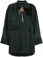 By Walid patchwork-design cotton tunic - Vert - thumbnail