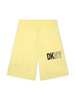 Dkny Kids short en coton à logo imprimé - Jaune - thumbnail