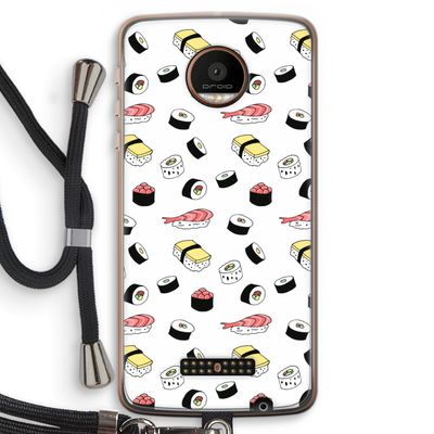 Sushi time: Motorola Moto Z Force Transparant Hoesje met koord