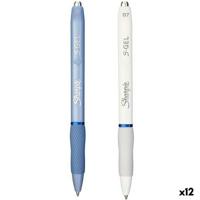 Gelpen Sharpie S-Gel Wit Blauw 0,7 mm (12 Stuks)