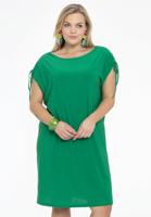 Yoek Jurk met strikjes | Groen | Maat 38/40