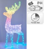 Verlichte rendier acryl 120 cm multi colour Verlichte rendier acryl 120 cm multi colour