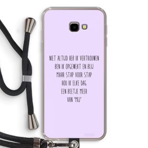 Zelfvertrouwen: Samsung Galaxy J4 Plus Transparant Hoesje met koord