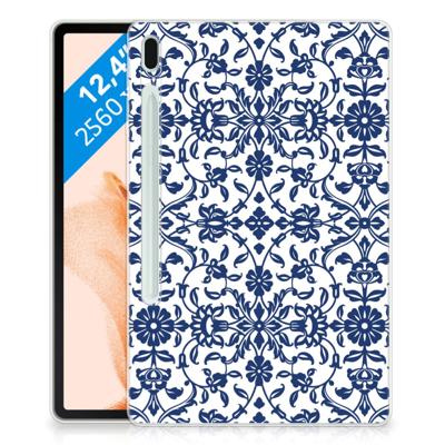 Samsung Galaxy Tab S7FE | Siliconen hoesje | Flower Blue