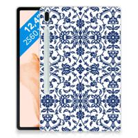 Samsung Galaxy Tab S7FE | Siliconen hoesje | Flower Blue