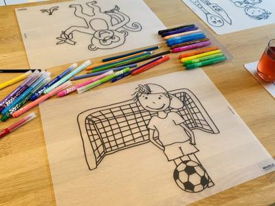 Herkleurbare placemat Doelpunt