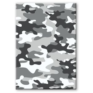 Camouflage/legerprint luxe wiskunde schrift/notitieboek grijs ruitjes 10 mm A4 formaat   -