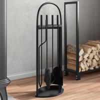 VidaXL 5-delige haardset 23x15x66 cm staal