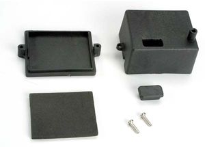 Box, receiver/ x-tal access rubber plug/ adhesive foam chassis pad