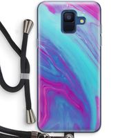 Zweverige regenboog: Samsung Galaxy A6 (2018) Transparant Hoesje met koord