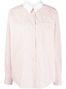 Acne Studios chemise en coton à logo brodé - Rose